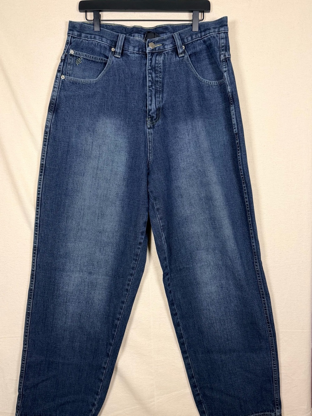 Vintage Rocawear Men's Dark Blue Relaxed Denim Jeans